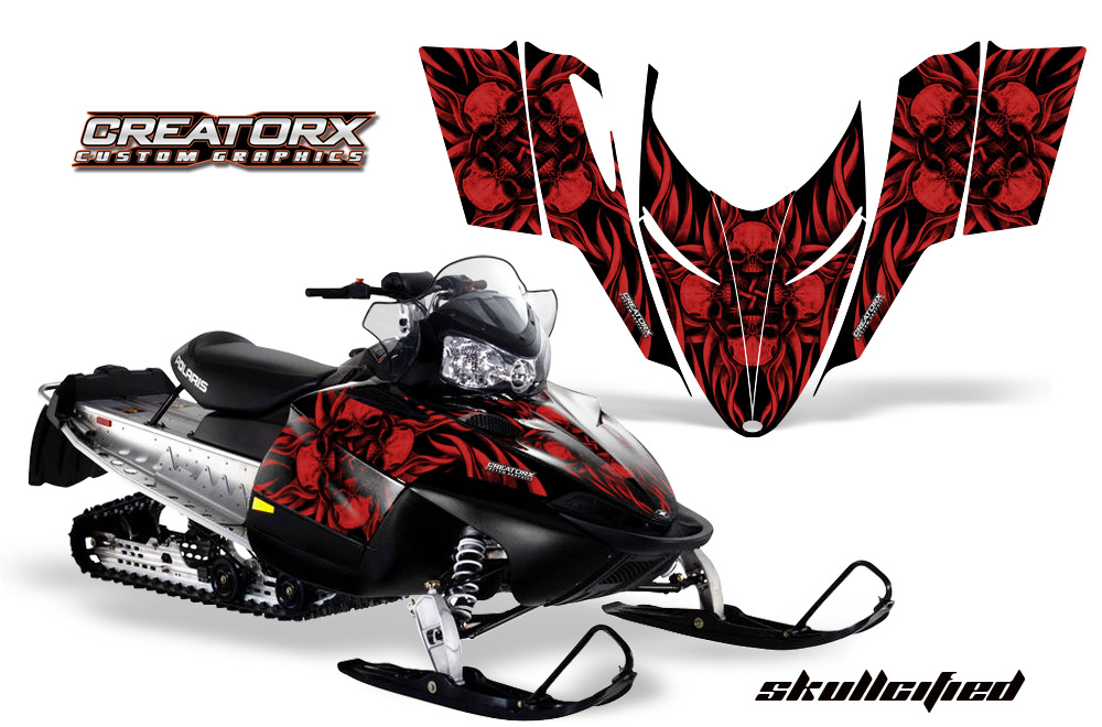 Polaris RMK Shift Chassis Graphics Kit Skullcified Red